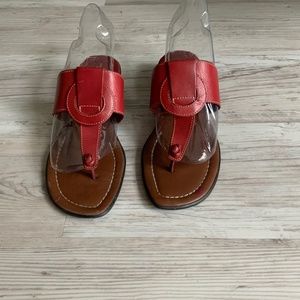 Montgomery Bay Red Thong Sandals 5.5 M